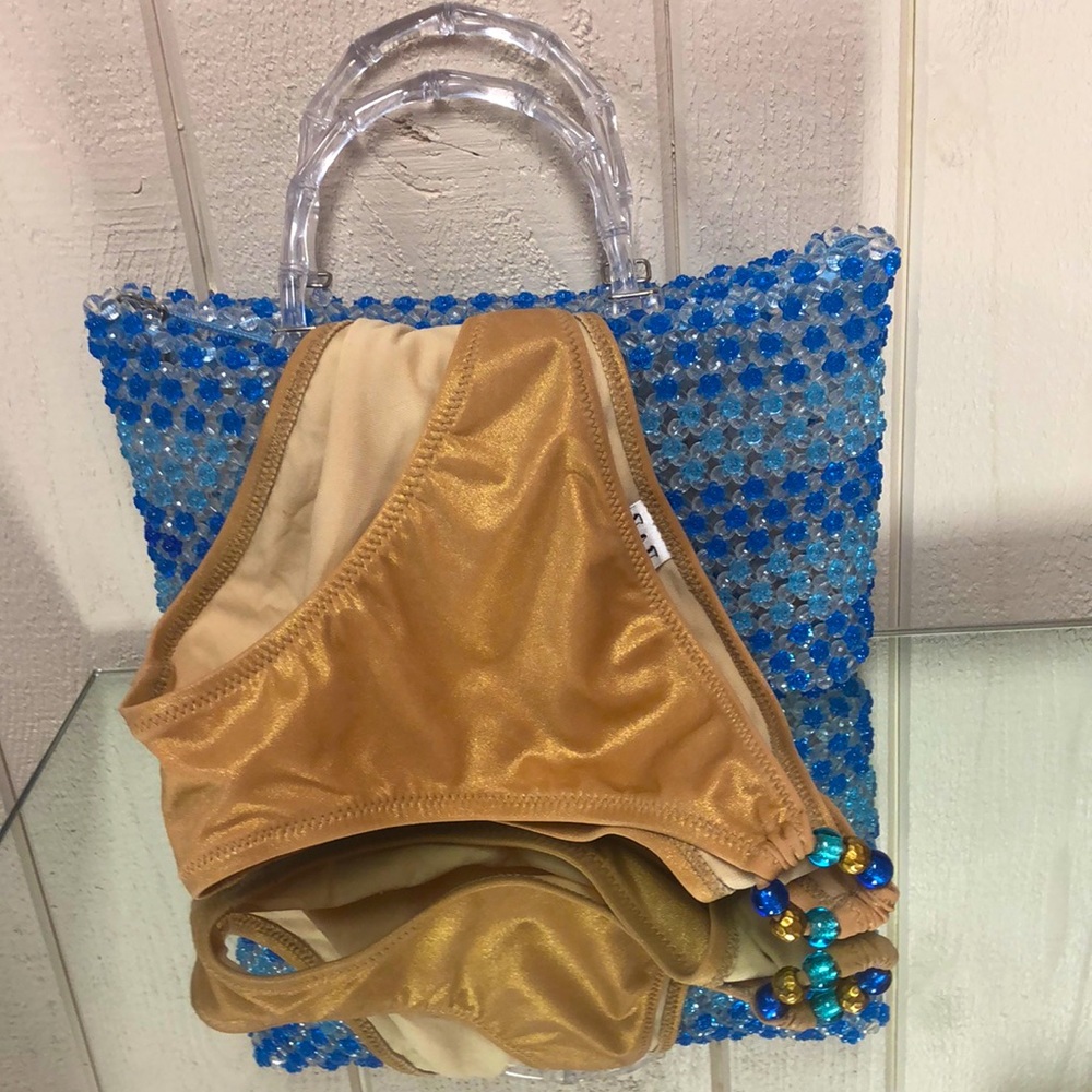 SEXY- W Swim gold bikini bottom